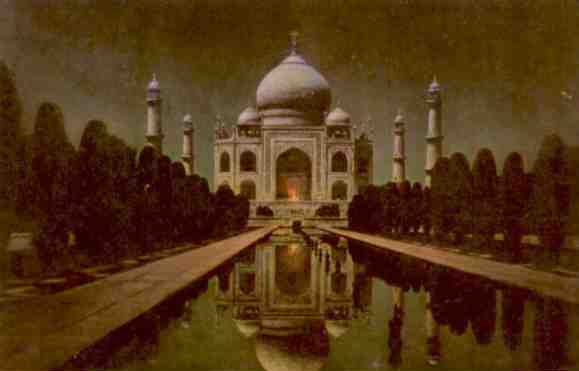 Agra, Taj Mahal by moonlight