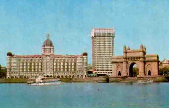 Bombay, Taj Mahal Hotel with Gateway and Taj Inter Continental Hotel