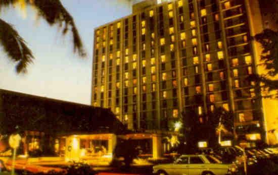 Jakarta, Hilton Hotel at night
