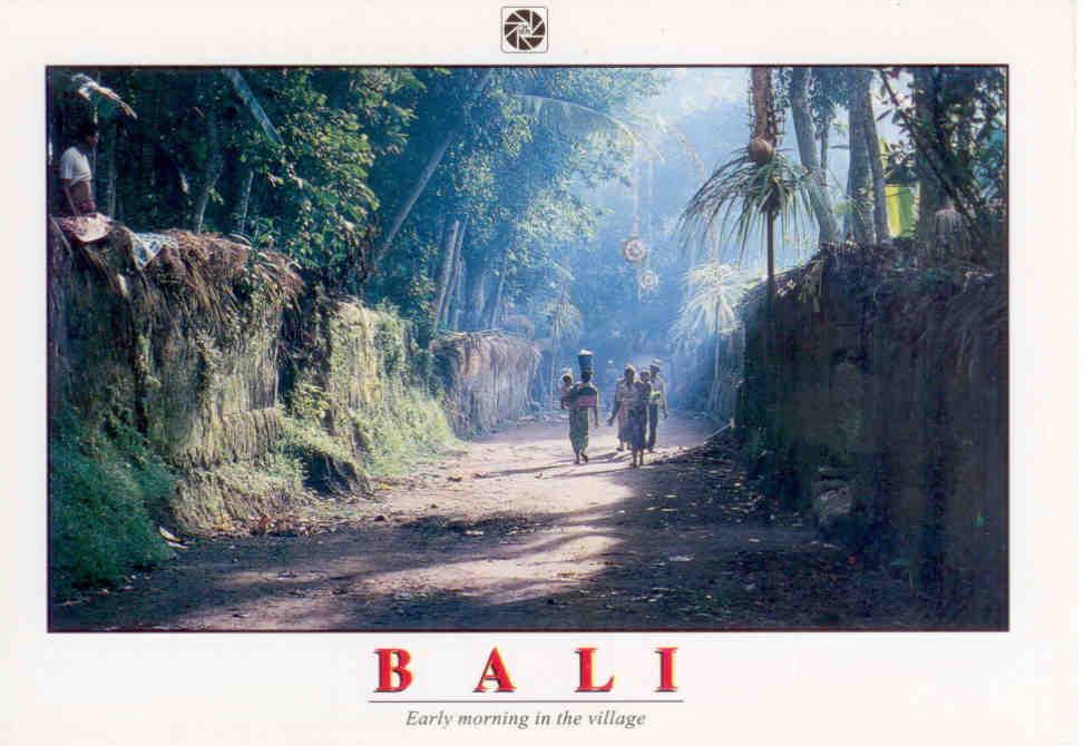 Bali, Early morning in the village
