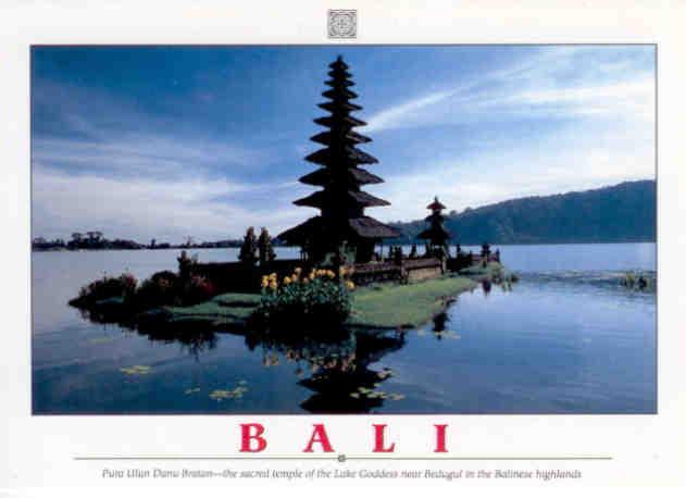 Bali, Pura Ulun Danu Bratan, sacred temple of the Lake Goddess