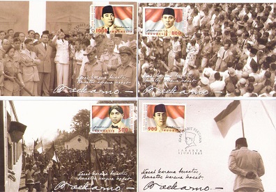 Sukarno (set of 4 + cover) (Maximum Cards)
