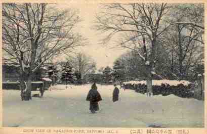 Sapporo, snow view of Nakajima Park