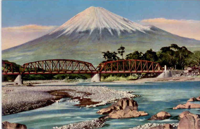 River Fujikawa and Mt. Fuji