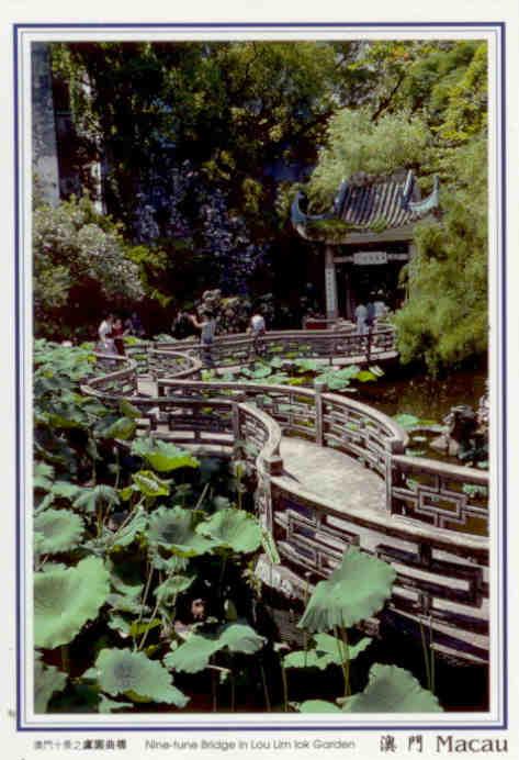 Nine-tune (sic) bridge in Lou Lim Iok Garden