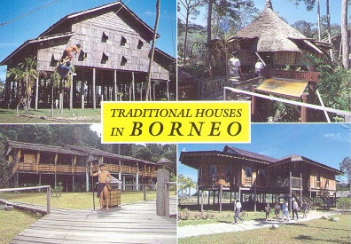 Traditional Houses in Borneo