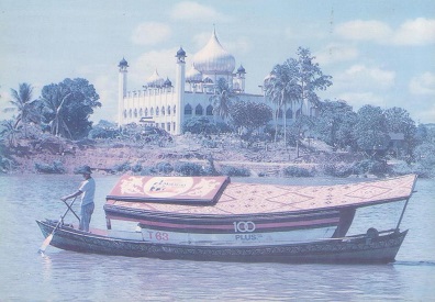 Sarawak, sampan and State Mosque