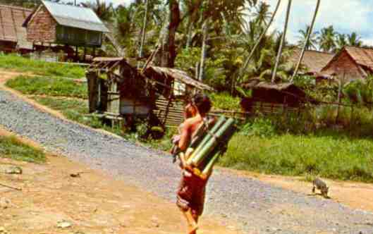 Sarawak, Land Dayak bamboo cutter