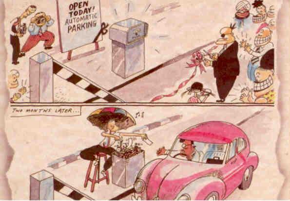 Cartoonist Lat, automatic parking