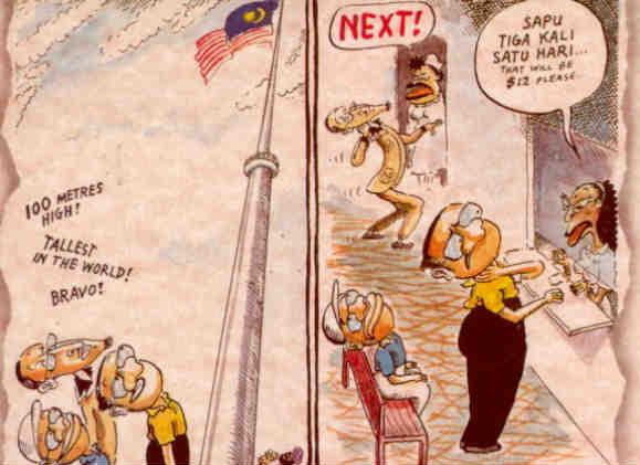 Cartoonist Lat, Flagpole (Malaysia)