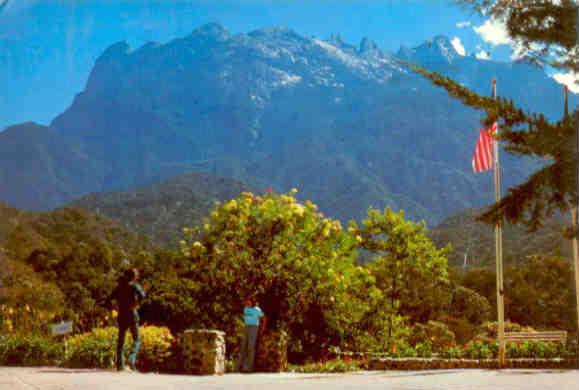 Distant view of Mt. Kinabalu (Sabah, Malaysian Borneo)