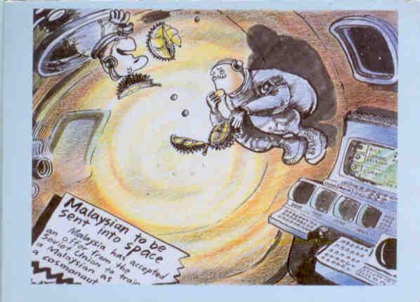 Cartoonist Lat, Malaysian in space