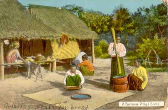A Burmese Village Scene