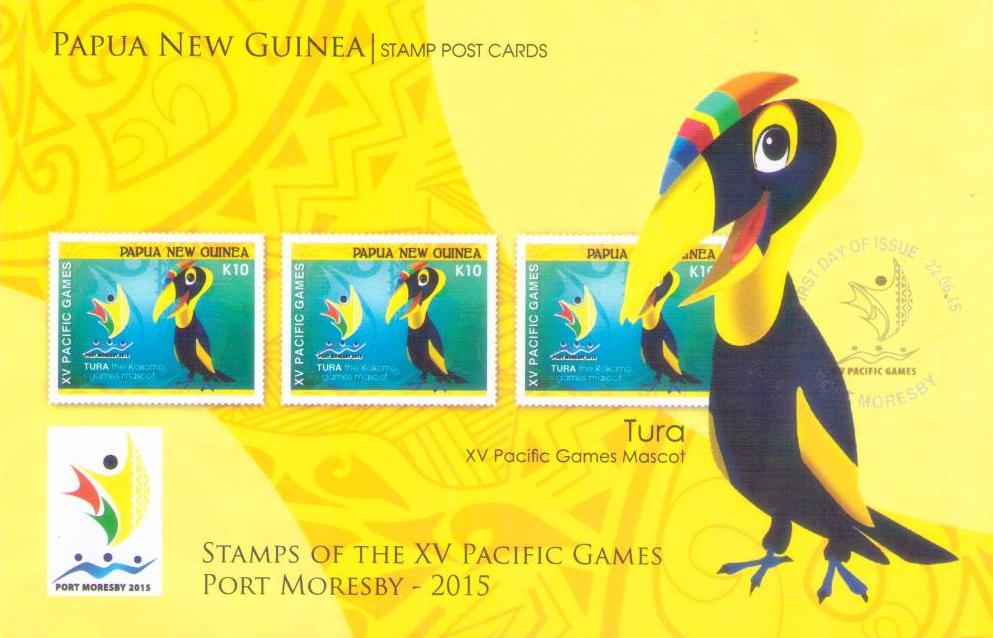 Stamp Post Card – Stamps of the XV Pacific Games (2015)