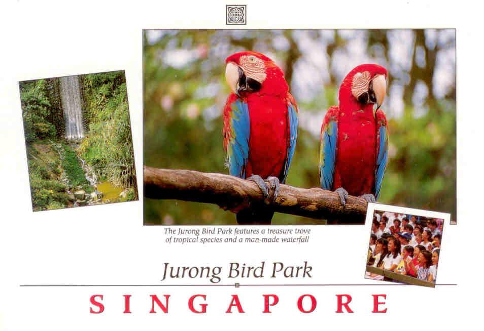 Jurong Bird Park and waterfall