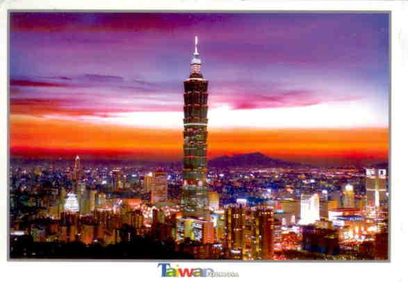 Spectacular Night View of Taipei City