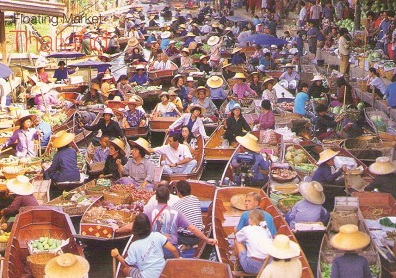 Floating Market at Damnernsaduak, Rajburi