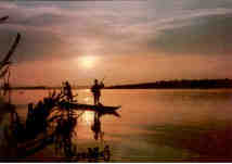 Sunset on Congo River