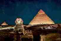 Sphinx and Pyramids, son et lumiere (Giza, Egypt)