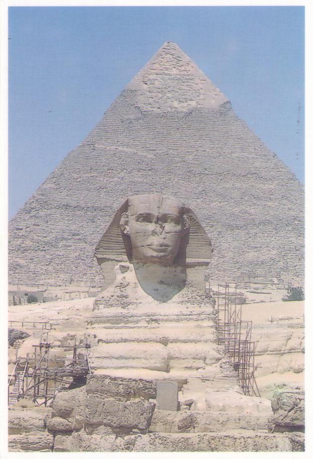 The Great Sphinx guarding the Pyramid of Chephren