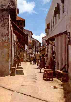 Lamu, bazaar scene
