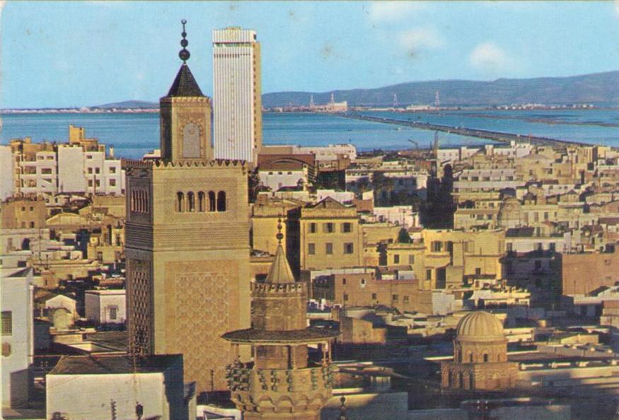 Tunis, Mosquee Zitouna et Hotel Africa