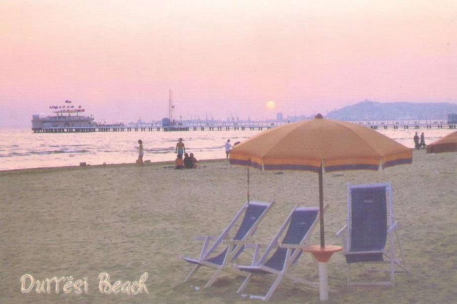 Durrësi beach, sunset