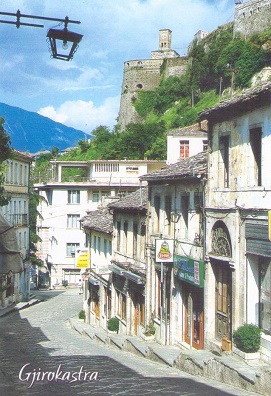 Gjirokastra, daytime street view