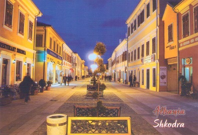 Shkodra, Pijaca, night view