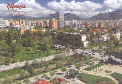 Tirana, overhead view