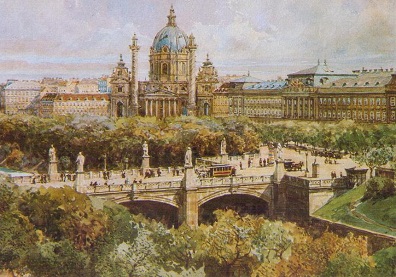 Wien um 1890 Karlsplatz