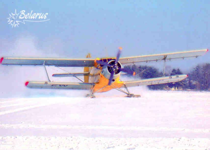 Airplane in snow