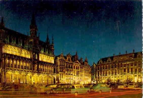 Brussels, Grand Square by night