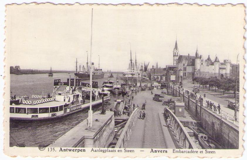 Antwerpen, Aanlegplaats en Steen