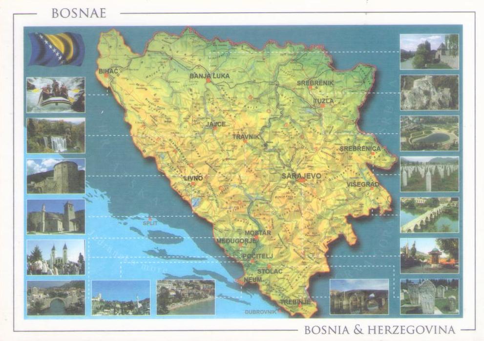 Bosnia & Herzegovina, map