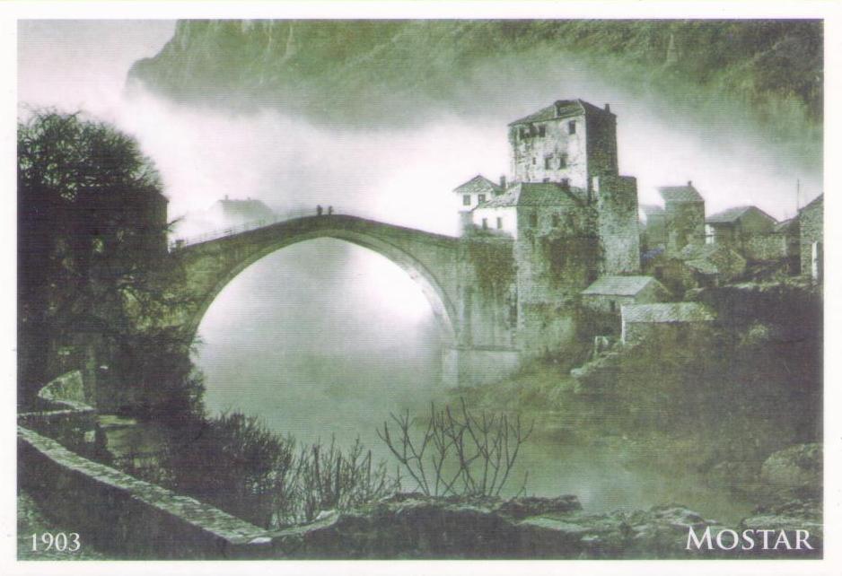 Mostar, Old Bridge, 1903