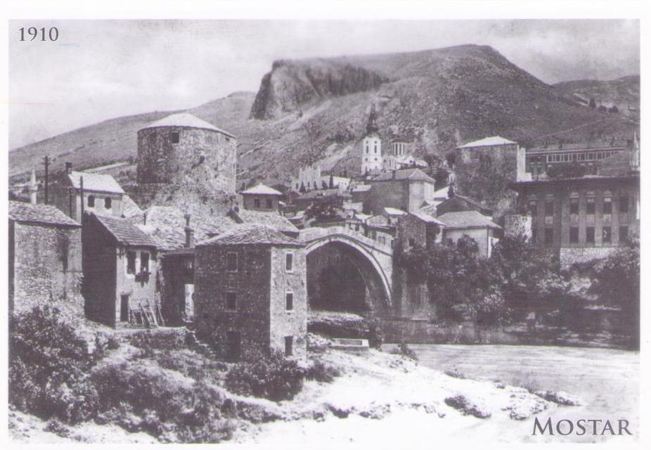 Mostar, Old Bridge (Stari Most) 1910