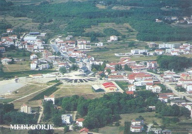 Međugorje, aerial view with church 016