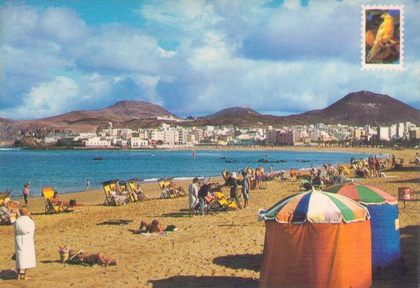 Las Palmas, Las Canteras Beach, orange tent