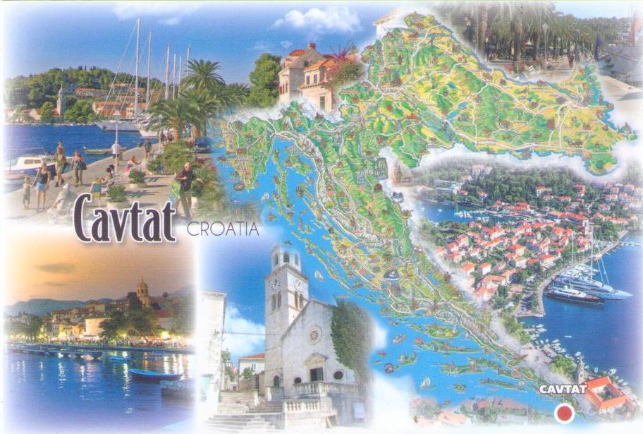 Cavtat, multiple views and map