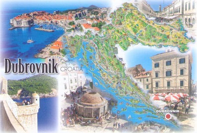 Dubrovnik, multiple views, map