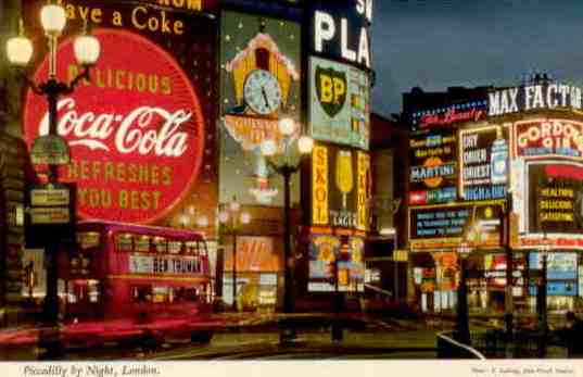 Piccadilly by Night, London