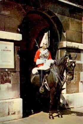 London, mounted sentry