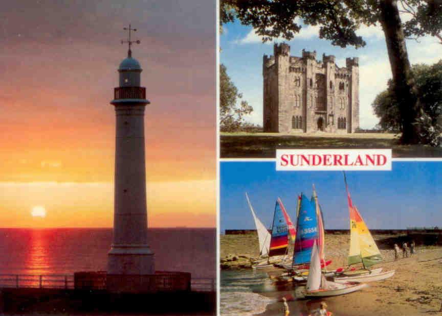 Sunderland – Hylton Castle, lighthouse, Seaburn Beach
