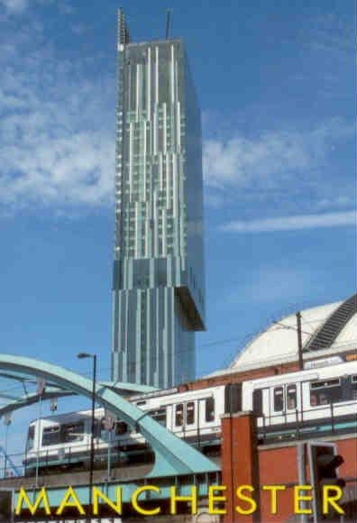 Manchester, Beetham Tower and Metrolink