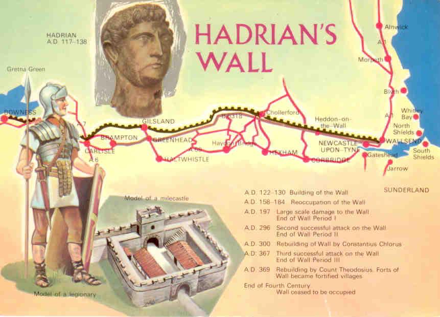 Hadrian’s Wall, map