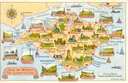 Isle of Wight, The Garden Island, map