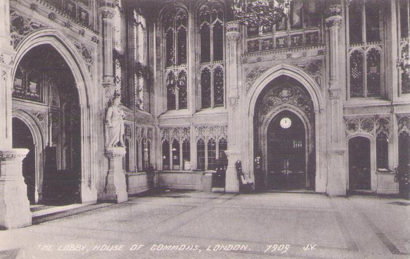 London, The Lobby, House of Commons