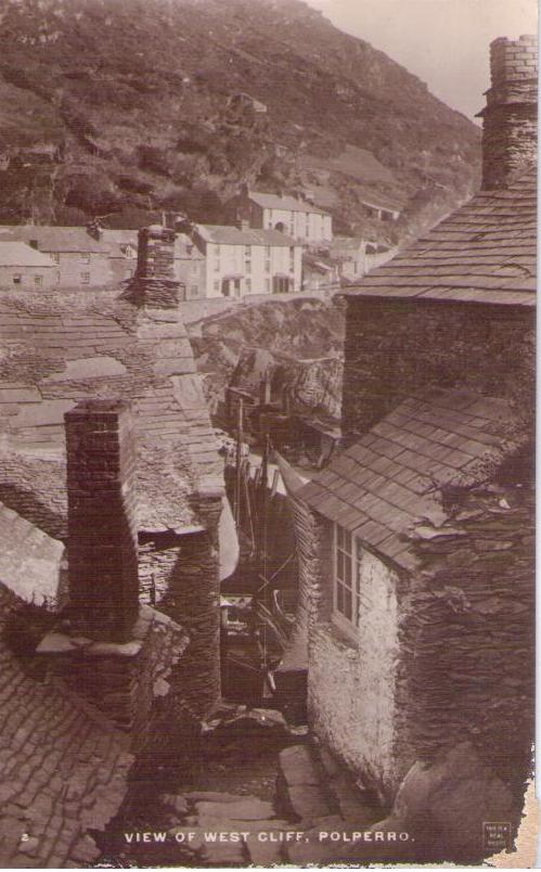 Polperro, View of West Cliff