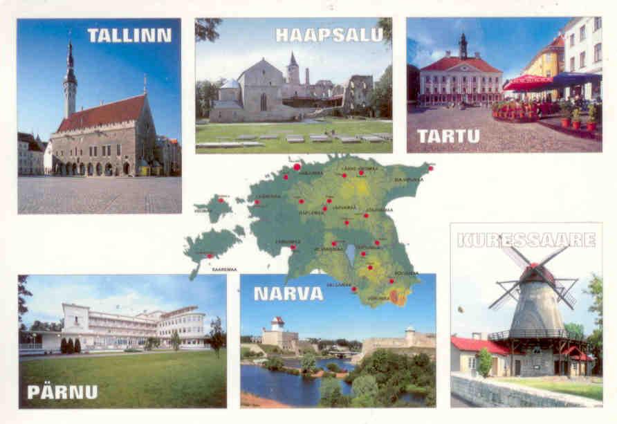 The towns of Estonia